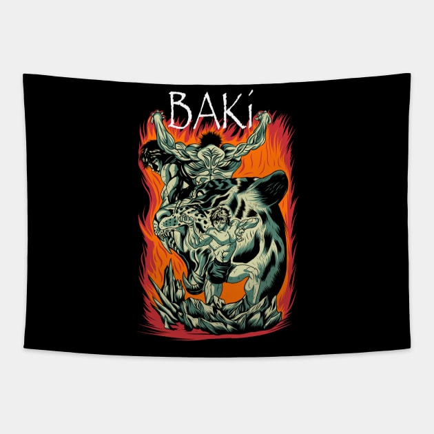 Baki hanma Tapestry by szymonnowotny8