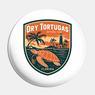 Dry Tortugas National Park Florida Orange Emblem Pin