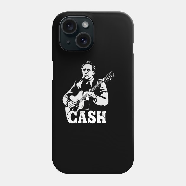 The Guitarist Johnny Cash Phone Case by Aldrvnd