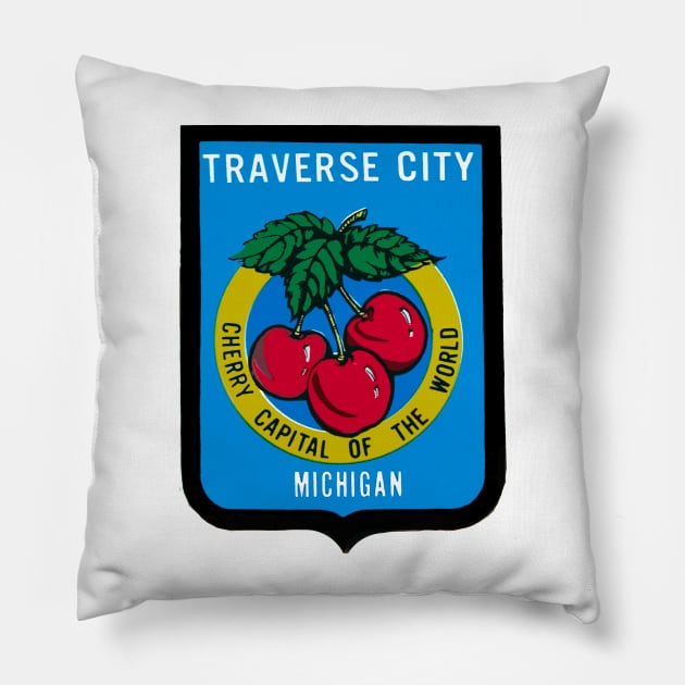 Traverse City Cherries Pillow by zsonn