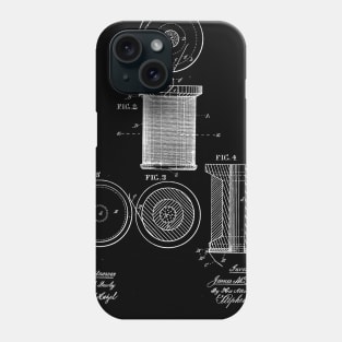 Thread Spool Vintage Patent Drawing Phone Case