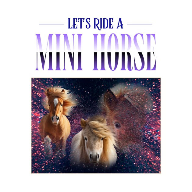 Cute Mini Horse Funny by Tip Top Tee's