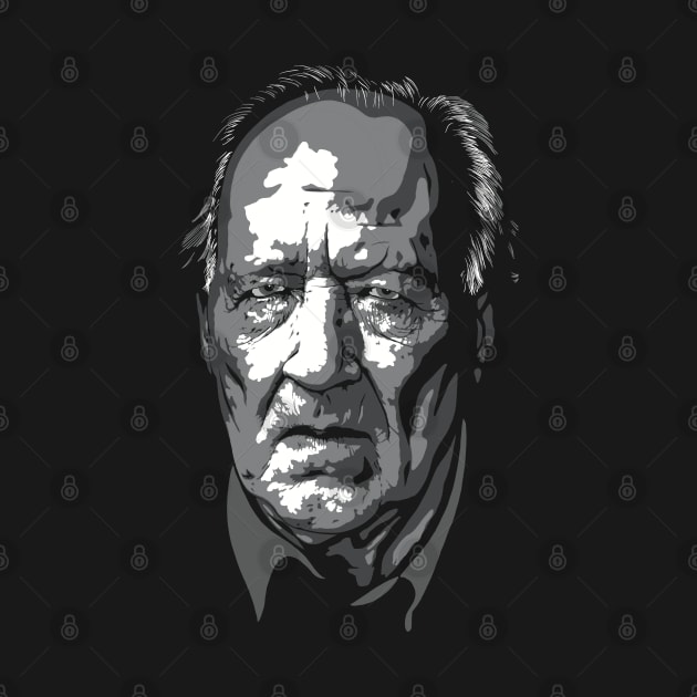 Werner Herzog greyscale by @johnnehill