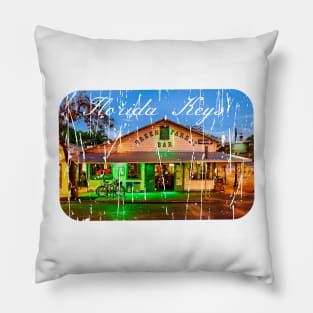 GREEN PARROT BAR FLORIDA KEYS Pillow