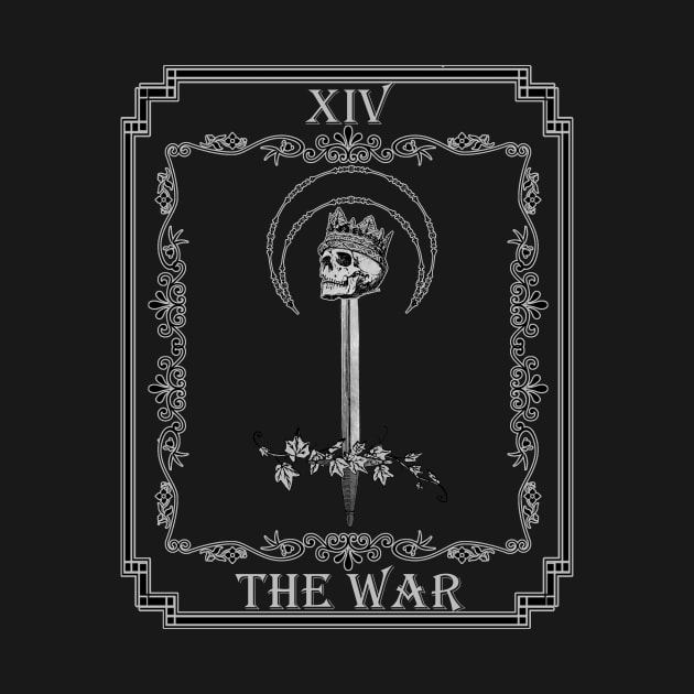 Tarot - "The War" - b&w by SnugglyTh3Raven