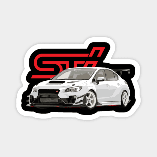 WRX STi Aspen White S209 VARIS Aero Magnet