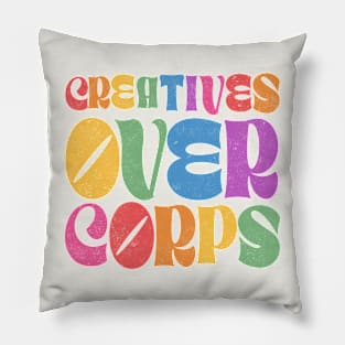 Creatives over Corps - SAG & WGA STRIKE Pillow