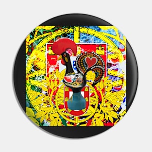 Galo de barcelos, Portugal art Pin