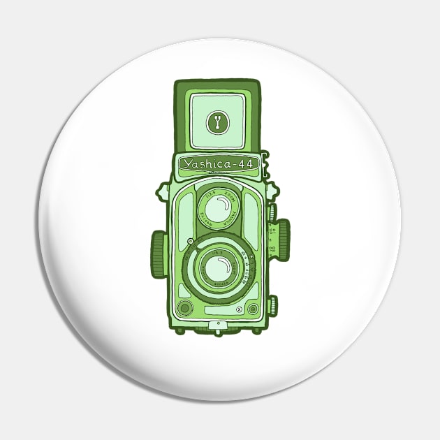 Vintage Camera Green Pin by evannave