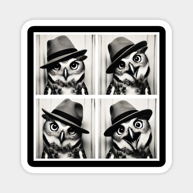 photo booth owl Magnet by BA