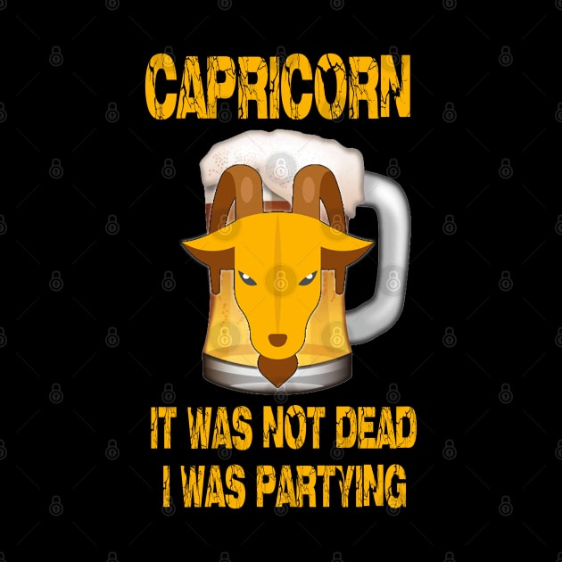 Funny Beer T-shirt Capricorn Sign by Cervezas del Zodiaco