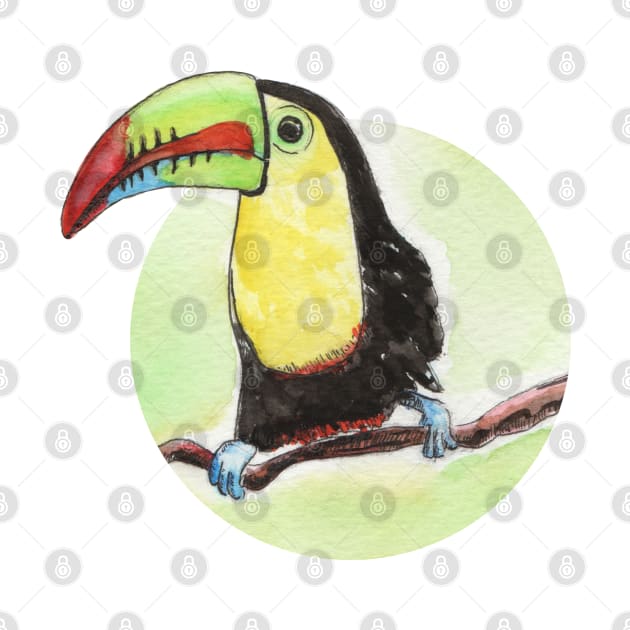 Toucan watercolor by nobelbunt