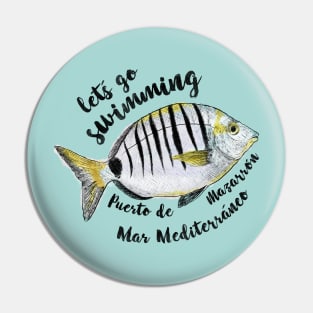 Sargo Picudo - Mediterranean Fish Pin