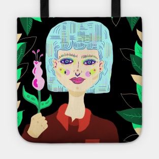 Girl in nature Tote