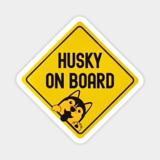 Dog On Board Husky Bumper Magnet