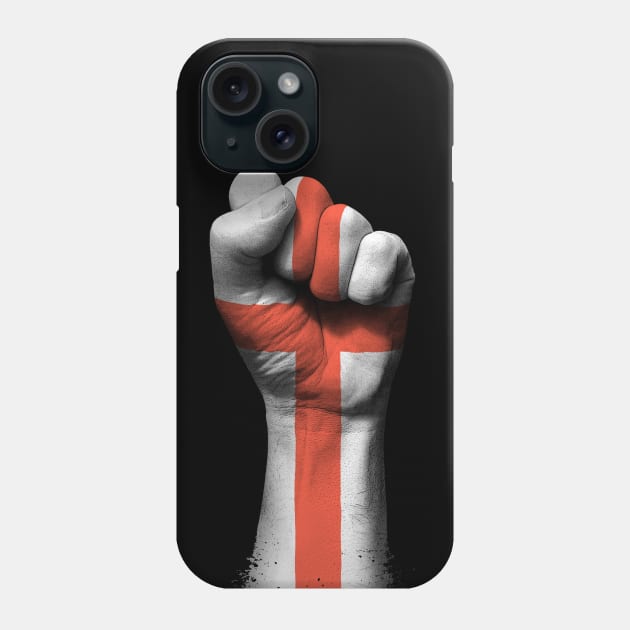 Flag of England on a Raised Clenched Fist Phone Case by jeffbartels