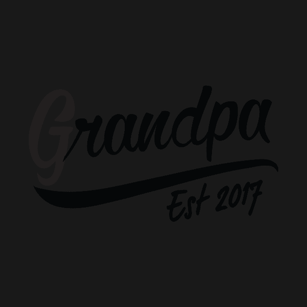 Grandpa To Be Shirt - Grandpa Est 2017 - New Grandpa Gift by bestsellingshirts