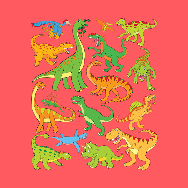 Dinosaur Design for Kids by samshirts