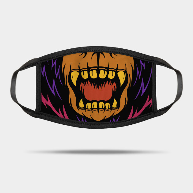 Funny Horror Face Mask With Teeth Face Mask With Teeth Design Mask Teepublic