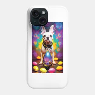 French Bully with Easter Egg Globe Phone Case