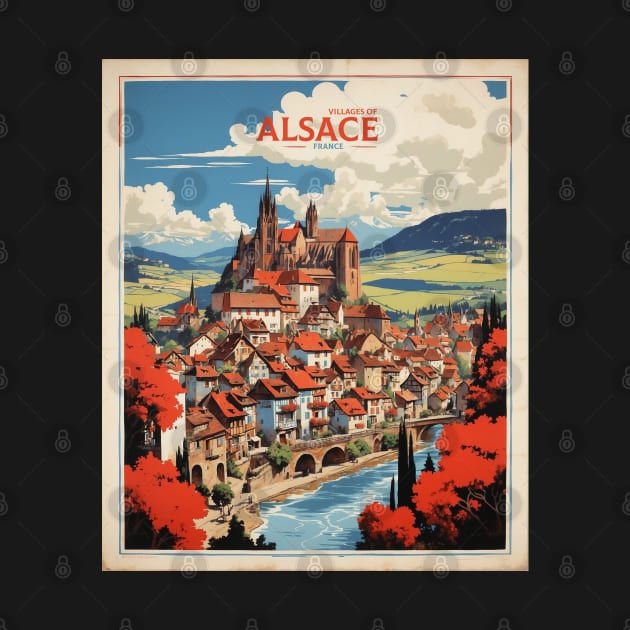 Alsace France Vintage Poster Tourism 2 by TravelersGems