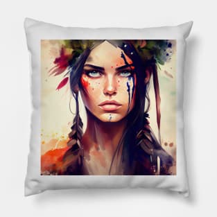 Watercolor Druid #3 Pillow