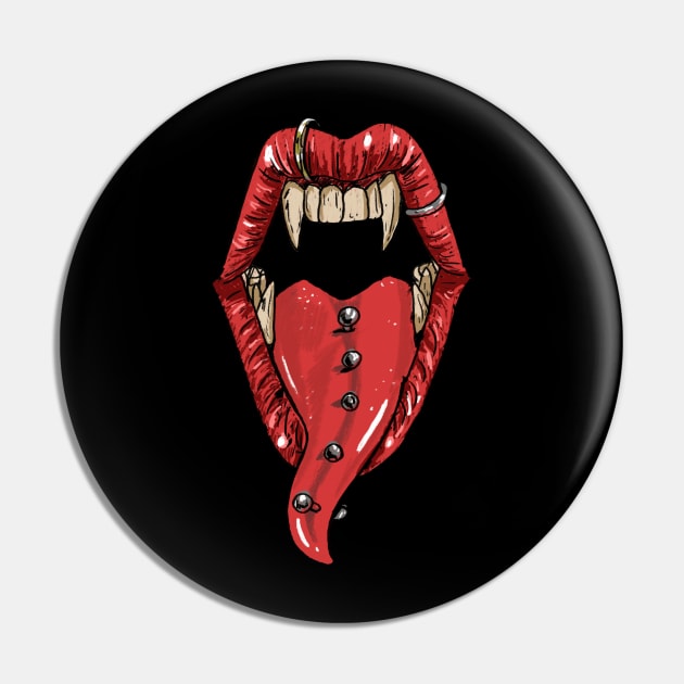 Female punk vampire mouth halloween creepy face Pin by BlueRoseHeart