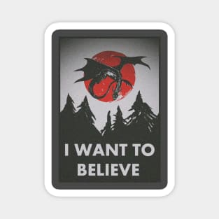 i want to belive dragon x files retro Magnet