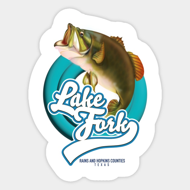 Lake fork fishing logo