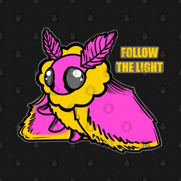 Rosy the Maple Moth by Lacklander Art Studio