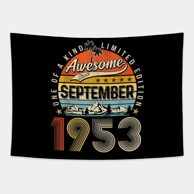 Awesome Since September 1953 Vintage 70th Birthday Tapestry by Benko Clarence