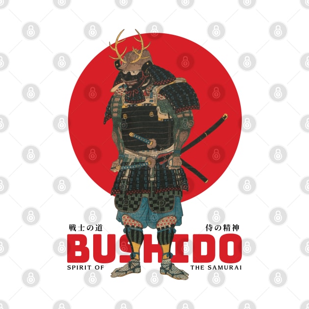 Samurai BUSHIDO Japanese Warrior by KewaleeTee