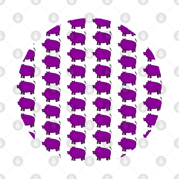 Purple Pig Pattern by ellenhenryart