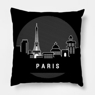 Paris France Skyline Pillow