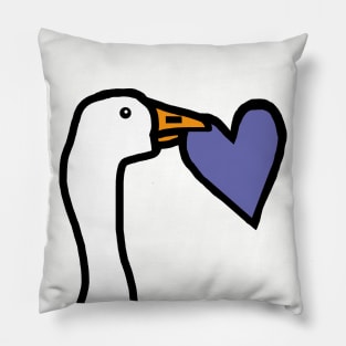 Gaming Goose Portrait Stealing Very Peri Periwinkle Valentines Day Heart Pillow