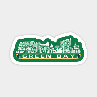 Green Bay Football Team 23 Player Roster, Green Bay Skyline Magnet