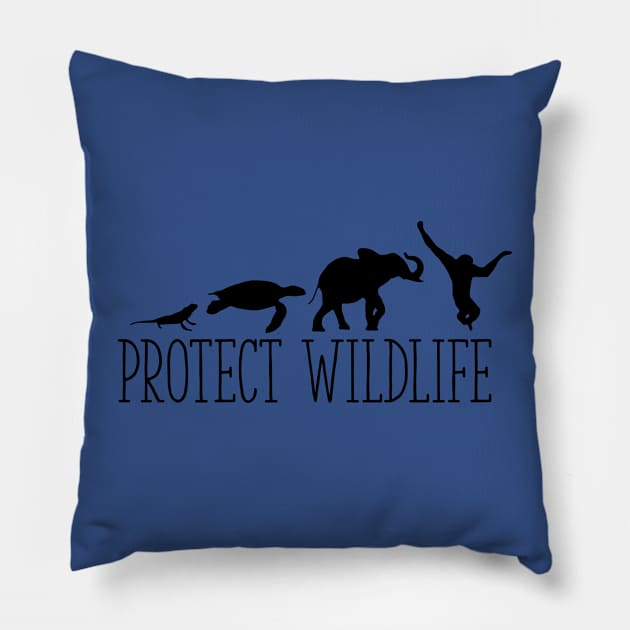 protect wildlife 2 Pillow by hongtrashop