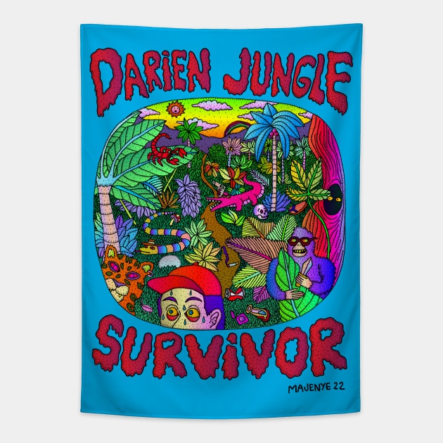 Darien Jungle Surviver Tapestry by Majenye