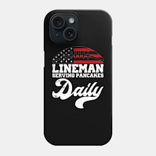 Lineman Serving Pancakes Daily Football Offensive Lineman Phone Case