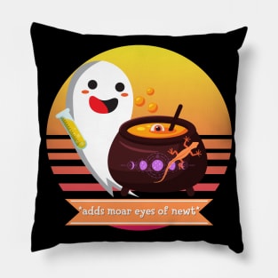 Halloween Cute Ghost *Adds Moar Eyes of Newt* Funny Costume Magic Cauldron Magic Potion Pillow