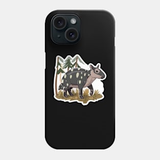 Cute Mountain Tapir Illustration - Adorable Animal Art Phone Case