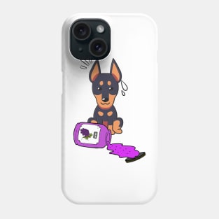 Naughty Alsatian Spills a jar of grape jam! Phone Case