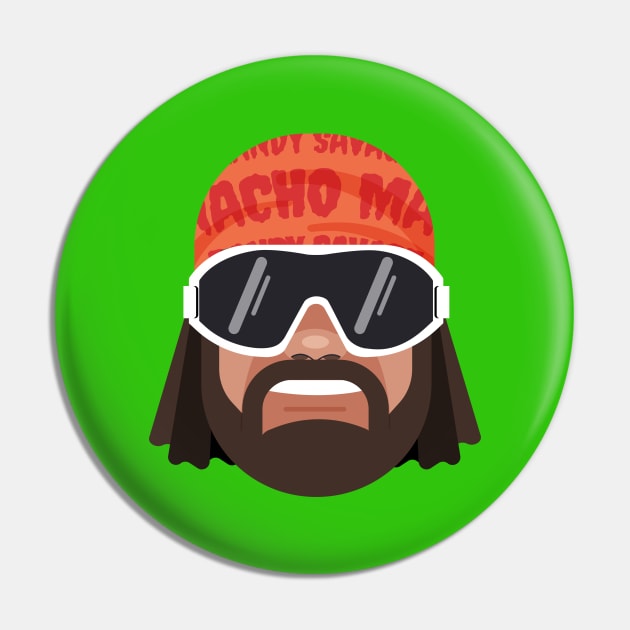 Randy Savage Head Pin by FITmedia