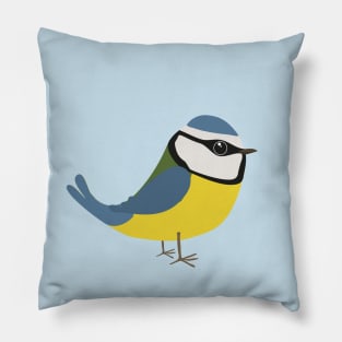 Cute blue tit bird Pillow