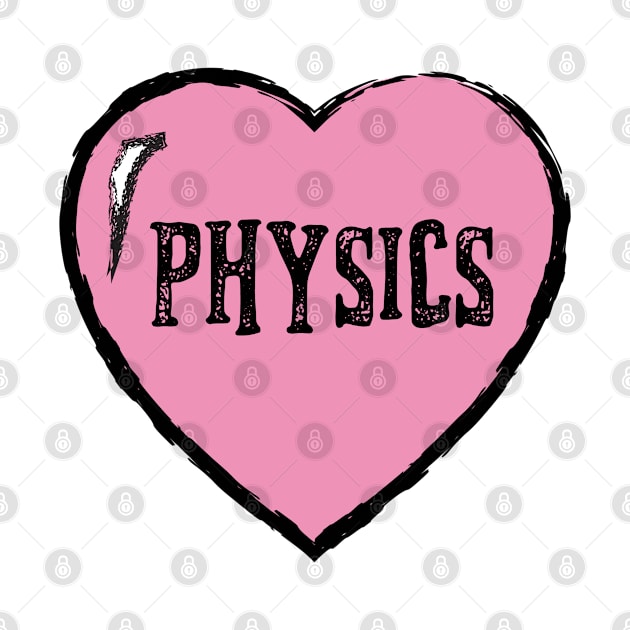 Physics Text in Pink Heart by Inspire Enclave