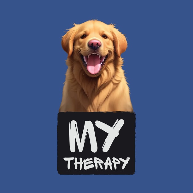 Just My Emotional Support Golden Retriever by Dmytro