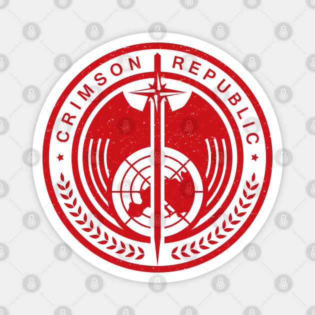 Crimson Republic Patch Magnet by BadCatDesigns