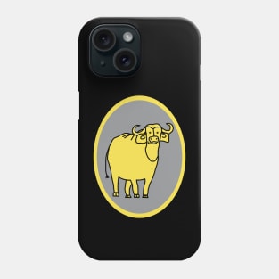 Illuminating Ox on Ultimate Gray Oval Phone Case