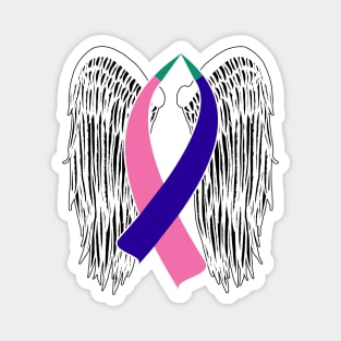 Winged Awareness Ribbon (Thyroid Cancer) Magnet