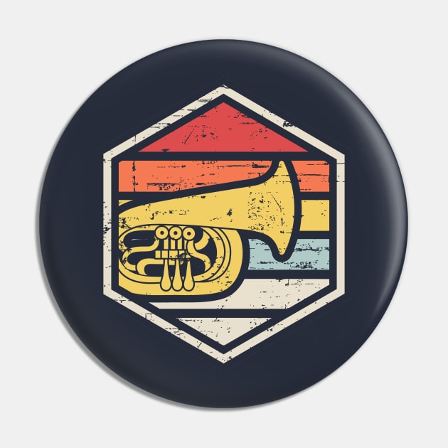Retro Badge Tuba Pin by rojakdesigns